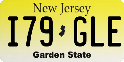 NJ license plate I79GLE
