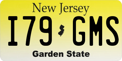 NJ license plate I79GMS