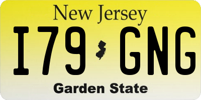 NJ license plate I79GNG