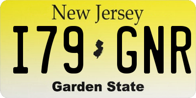 NJ license plate I79GNR