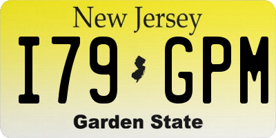 NJ license plate I79GPM