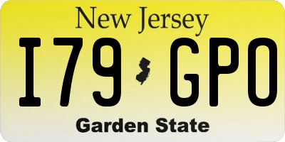NJ license plate I79GPO