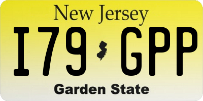 NJ license plate I79GPP