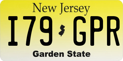 NJ license plate I79GPR