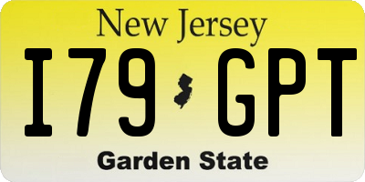 NJ license plate I79GPT