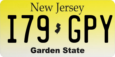 NJ license plate I79GPY