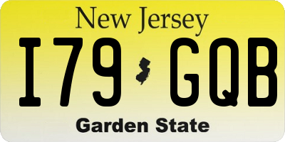 NJ license plate I79GQB