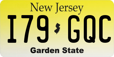 NJ license plate I79GQC