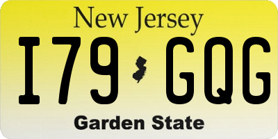 NJ license plate I79GQG
