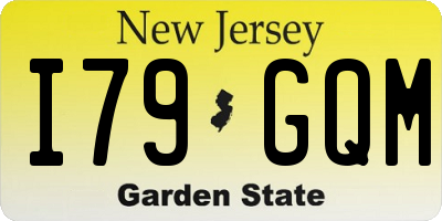 NJ license plate I79GQM
