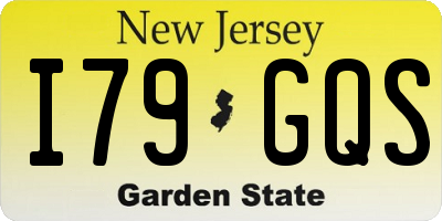 NJ license plate I79GQS