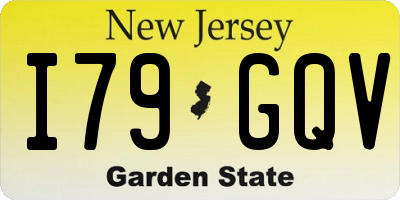 NJ license plate I79GQV