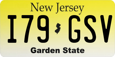 NJ license plate I79GSV
