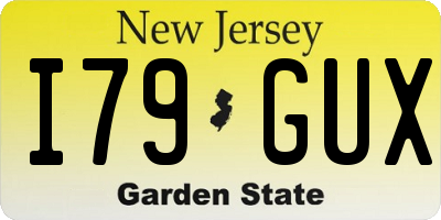 NJ license plate I79GUX