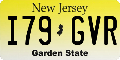 NJ license plate I79GVR