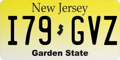 NJ license plate I79GVZ
