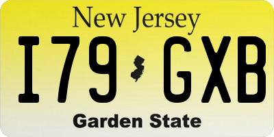NJ license plate I79GXB