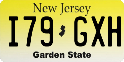 NJ license plate I79GXH