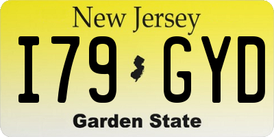 NJ license plate I79GYD