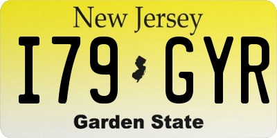 NJ license plate I79GYR