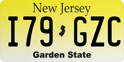 NJ license plate I79GZC