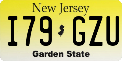 NJ license plate I79GZU