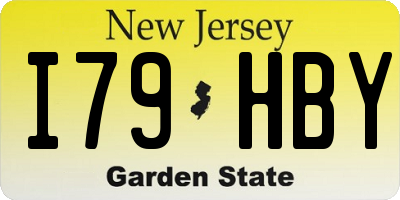 NJ license plate I79HBY