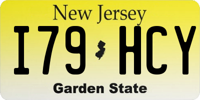 NJ license plate I79HCY