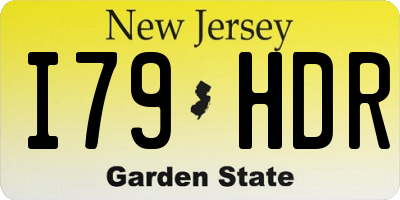 NJ license plate I79HDR