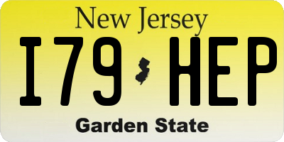 NJ license plate I79HEP