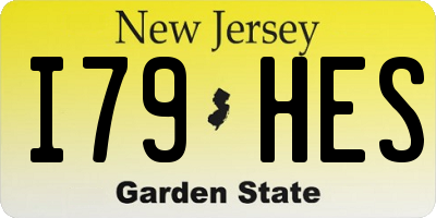 NJ license plate I79HES