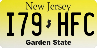NJ license plate I79HFC