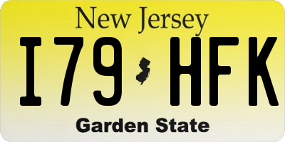 NJ license plate I79HFK