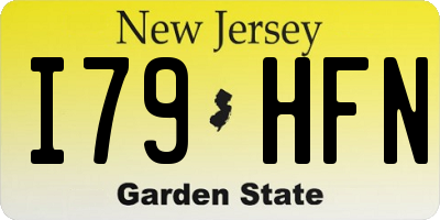 NJ license plate I79HFN
