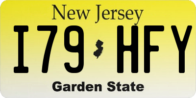 NJ license plate I79HFY