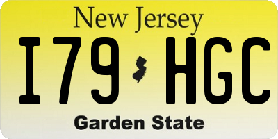 NJ license plate I79HGC
