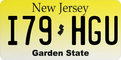 NJ license plate I79HGU