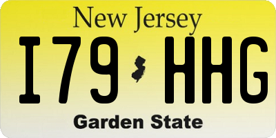 NJ license plate I79HHG