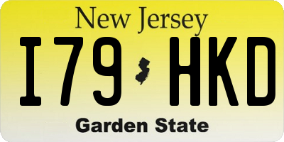 NJ license plate I79HKD