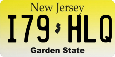 NJ license plate I79HLQ