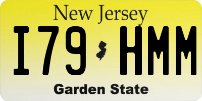 NJ license plate I79HMM