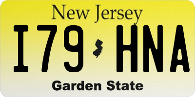 NJ license plate I79HNA