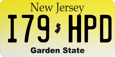 NJ license plate I79HPD