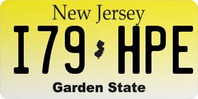 NJ license plate I79HPE