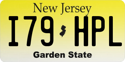 NJ license plate I79HPL