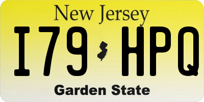 NJ license plate I79HPQ