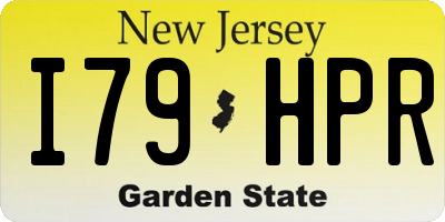 NJ license plate I79HPR