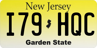 NJ license plate I79HQC