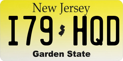 NJ license plate I79HQD