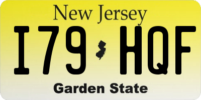 NJ license plate I79HQF